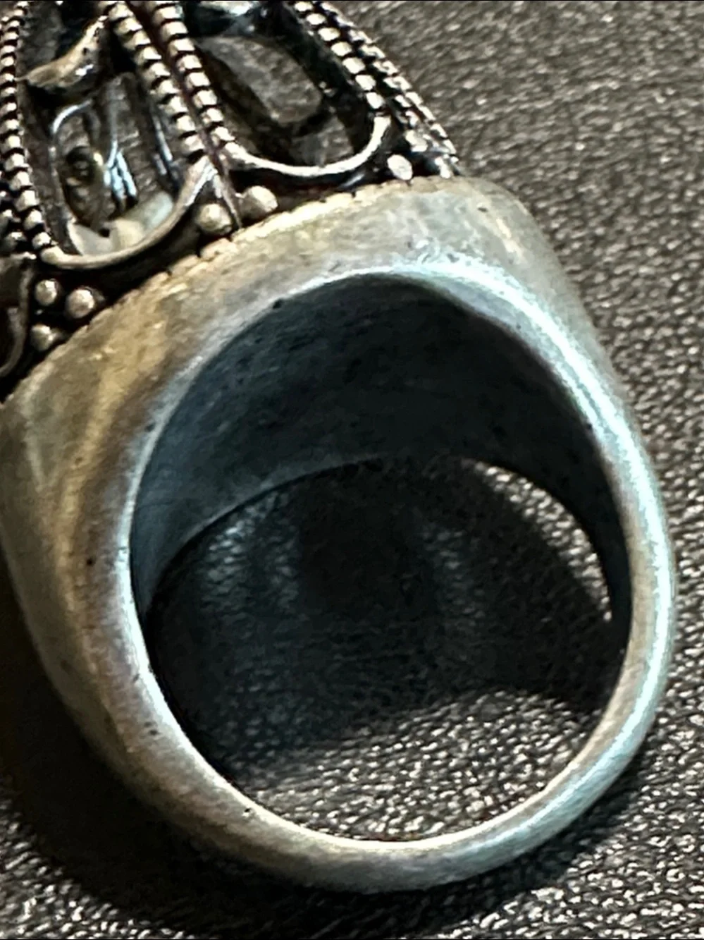 Bird In A Cage Silver-Tone Statement Ring